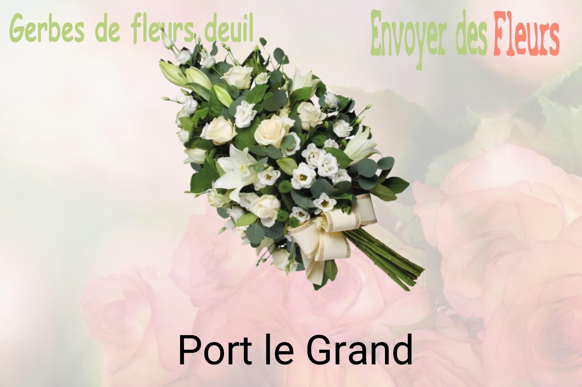 Gerbe de fleurs de deuil livrée à Port-le-Grand